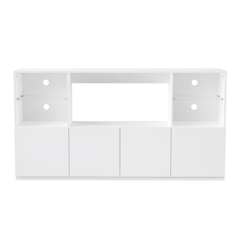 Merax High Gloss TV Stand with LED Lights
