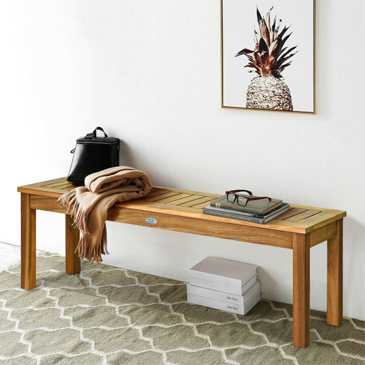 52 Inch Outdoor Acacia Wood Bench