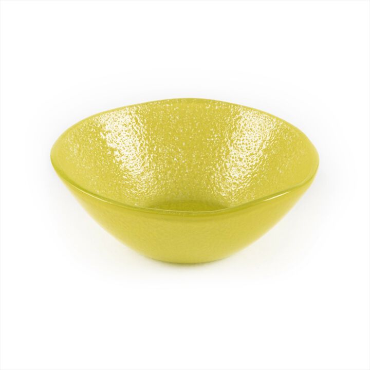 Glass Dinnerware dia.7.5" h:2.75" 20 oz. Round Yellow Glass Bowl
