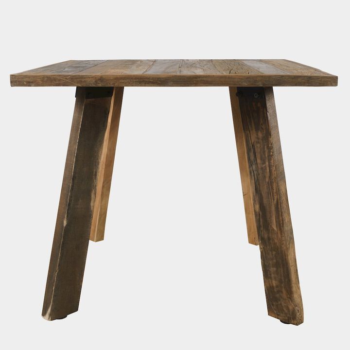 Jofran Reclamation 42 Rustic Reclaimed Solid Wood Square Counter Height Dining Table