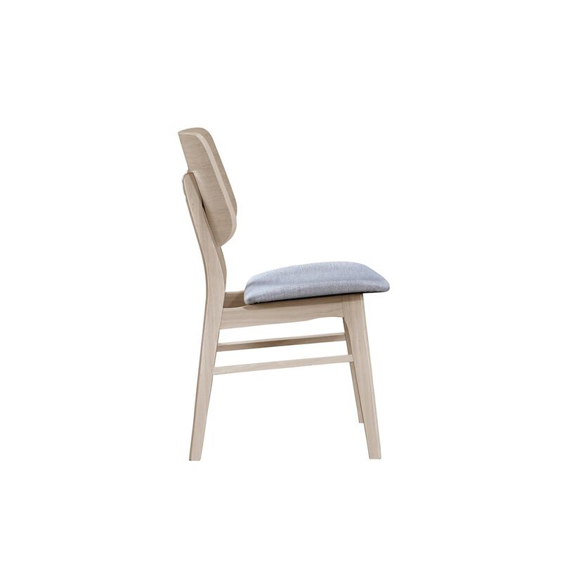 New Classic Furniture Oscar Wood Back Dining Chair (Set of 2), White Ash