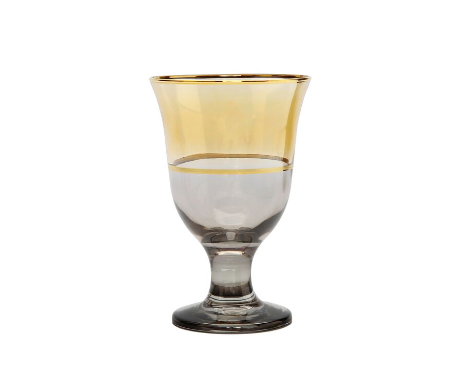 Set of 6 Short Stem Glasses Amber/Gold Set of 6 Short Stem Glasses Amber/Gold