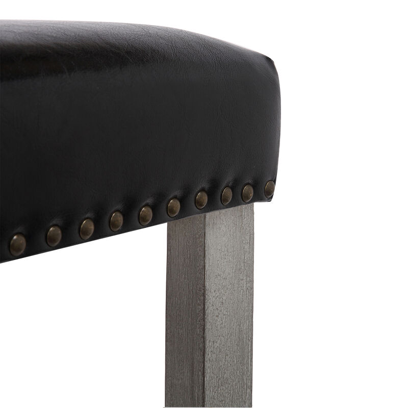 WestinTrends 29" Upholstered Backless Saddle Seat Bar Stool