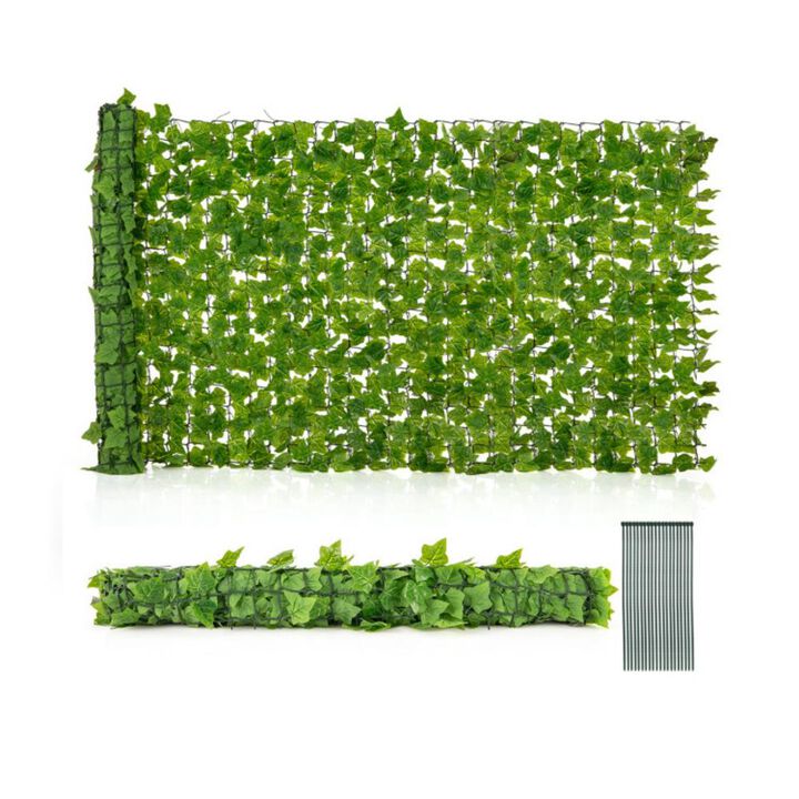 Hivvago 120 x 40 Inch Artificial Ivy Privacy Fence Faux Ivy Vines Covering