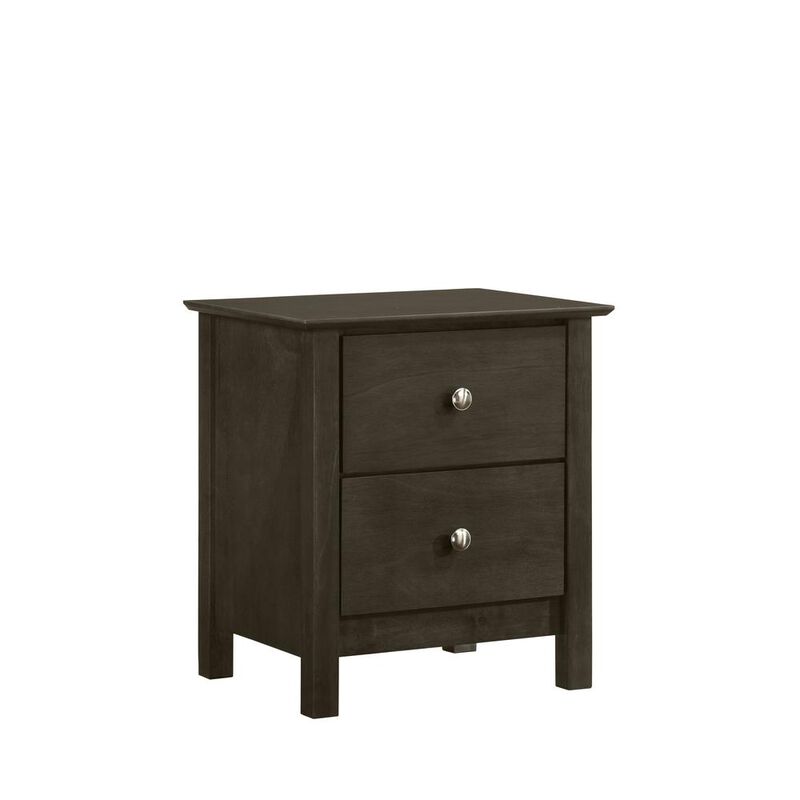 New Classic Furniture Zodiac 2 Drawer Nightstand-Gray