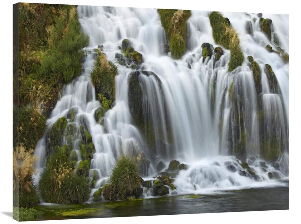 Waterfall, Niagara Springs, Thousand Springs State Park, Idaho.-Canvas Art-40x30