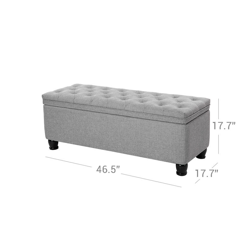 Elegant Storage Ottoman - Versatile Footstool with Hidden Storage