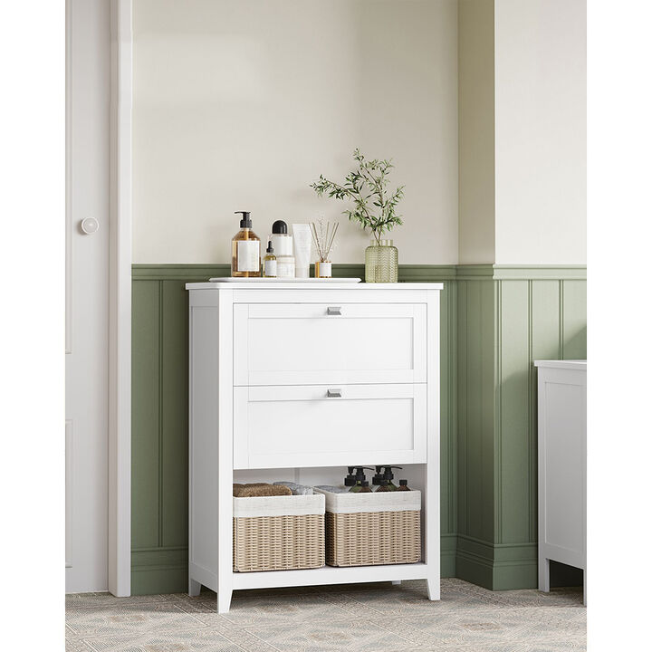 Bathroom Cabinet with 2 Drawers Cloud White