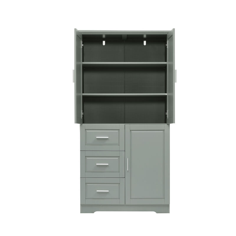 Merax Modern Storage Cabinet with Doors for Bathroom