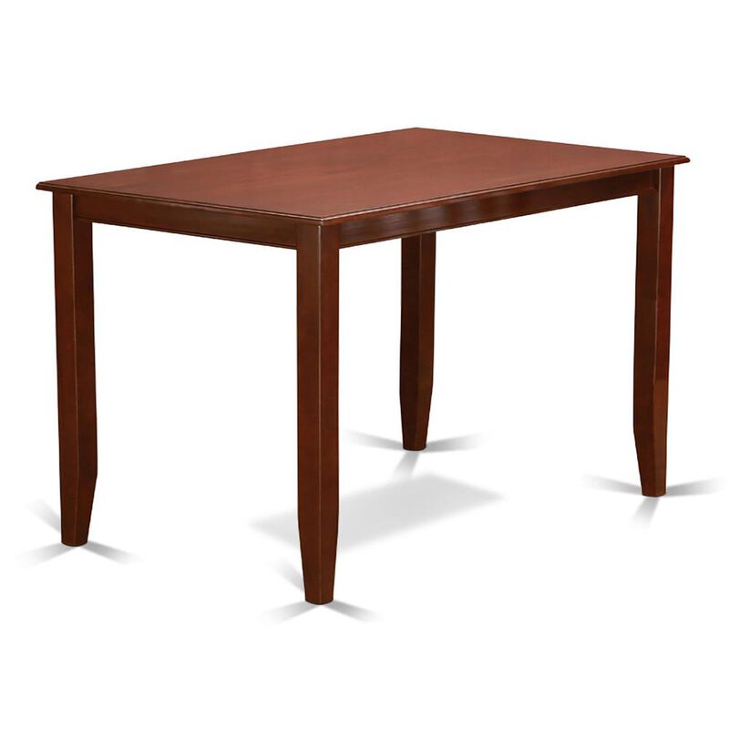 East West Furniture Buckland  Counter  Height  Rectangular  Table  30x48  in  Mahogany  Finish