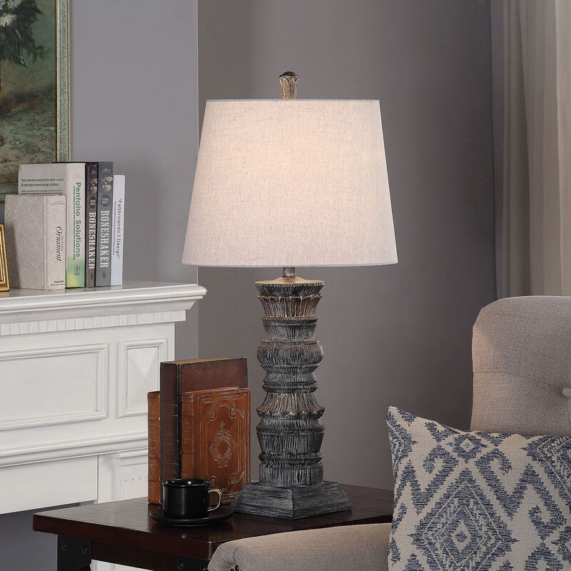 Stone Malta Black Table Lamp
