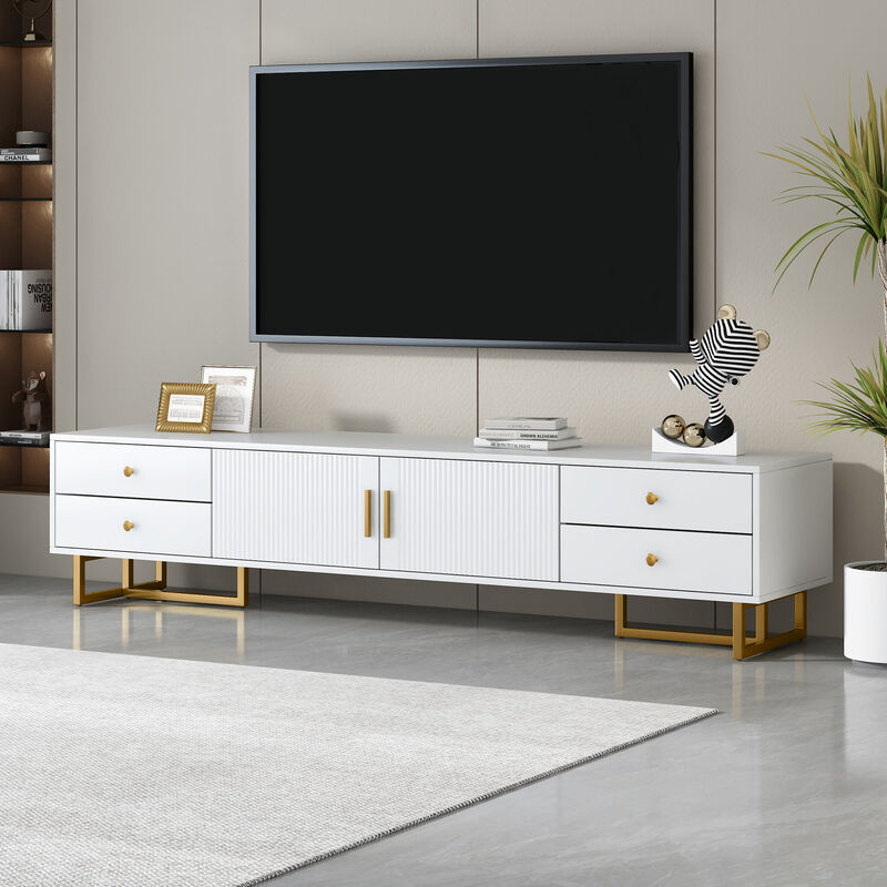 Merax Modern TV Stand with Storage Cabinet