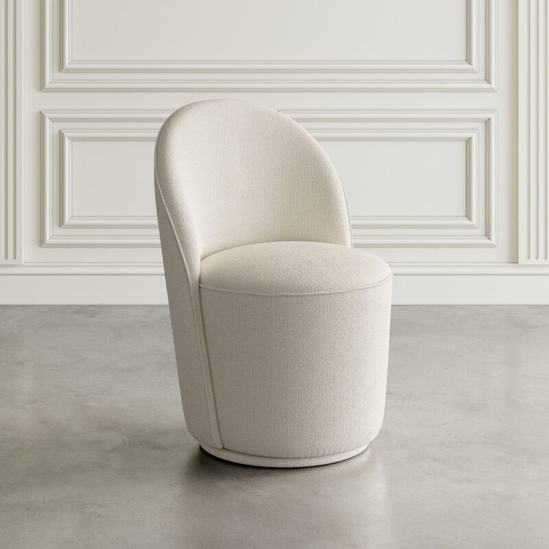 Jofran Landon Mid-Century Modern Upholstered Swivel Dining Chair (Set of 2)