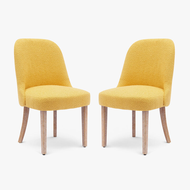 WestinTrends Mid-Century Modern Upholstered Boucle Dining Chair