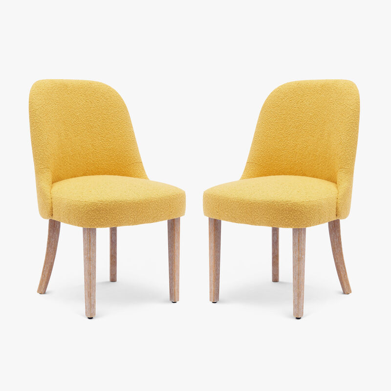 WestinTrends Mid-Century Modern Upholstered Boucle Dining Chair