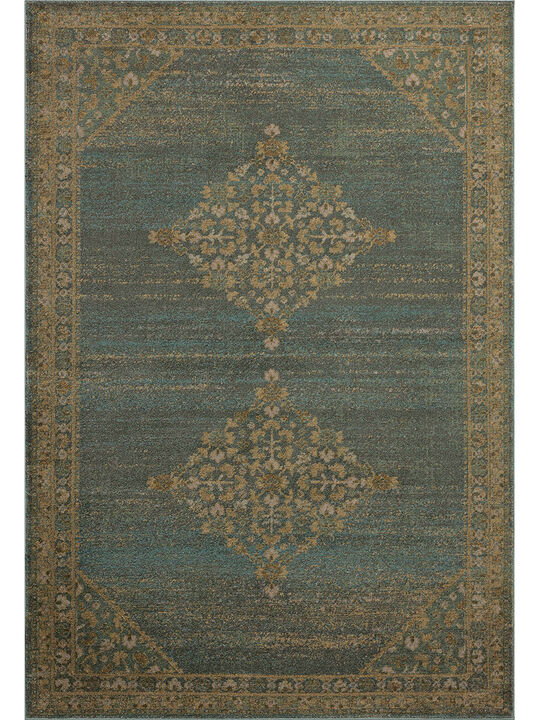 Mona Aqua/Wheat 10'0" x 14'0" Area Rug by Magnolia Home by Joanna Gaines x Loloi