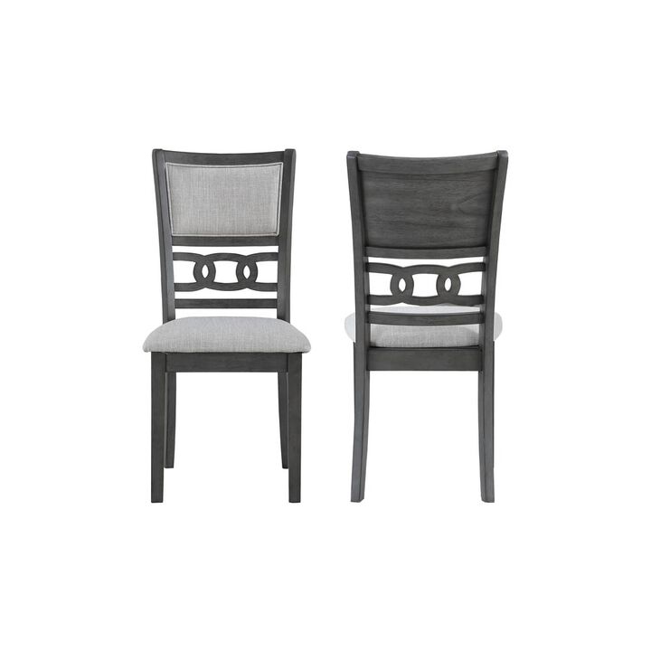 New Classic Furniture Furniture Gia Solid Wood Dining Chair in Gray (Set of 2)