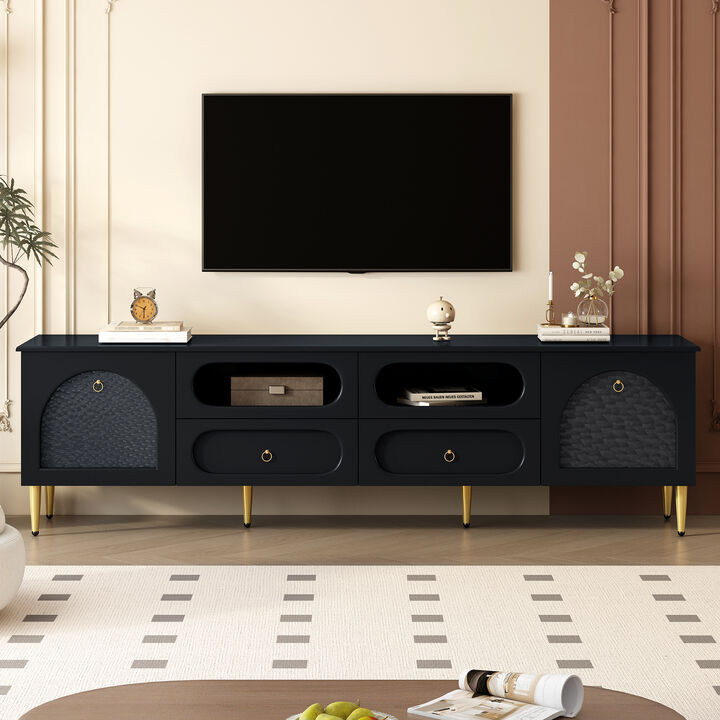 Merax Retro TV Stand Media Console Cabinet