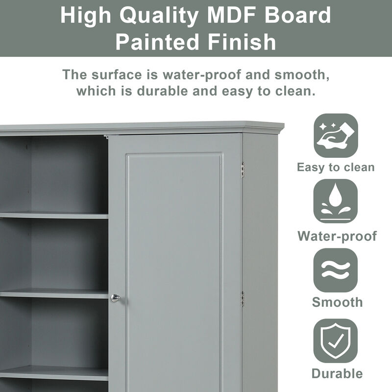 Merax Solid Wide Bathroom Storage Cabinet