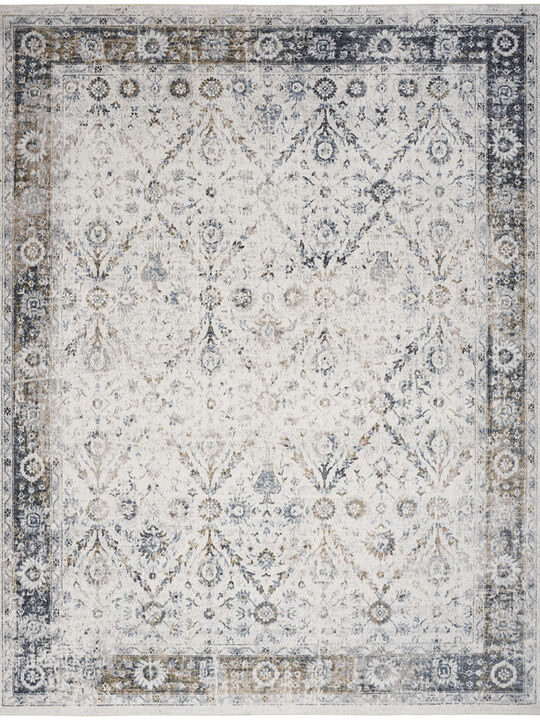 Astra Machine Washable ASW16 Ivory/Blue 4' x 6' Rug
