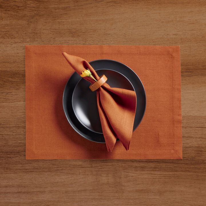 Solino Home 100% Pure Linen 14 x 19 Inch Placemats Set of 4 | Diana