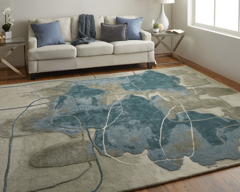 Anya 8885F Blue/Gray/Ivory 8' x 10' Rug
