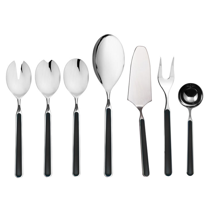 Fantasia 7-Piece Serving Set in Black