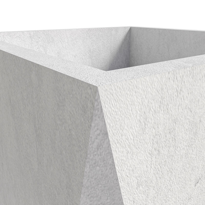 LeisureMod Aloe Series Fiberstone and MgO Clay 24" Planter