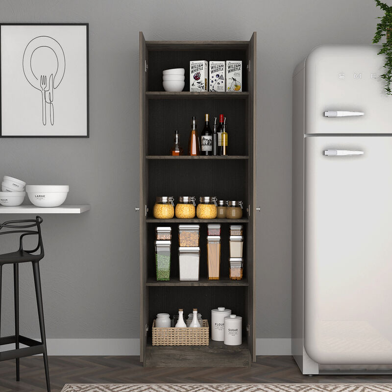 Storage Cabinet Pipestone, Kitchen, Dark Brown / Black