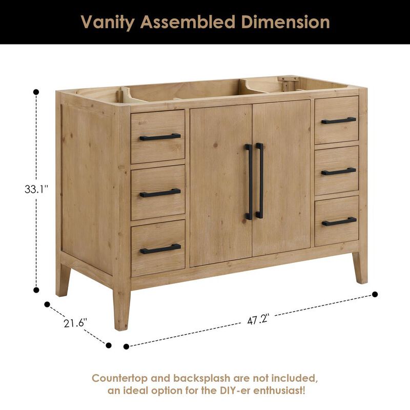 Altair Single Bathroom Cabinet Vanity without Top and Sink, no Mirror