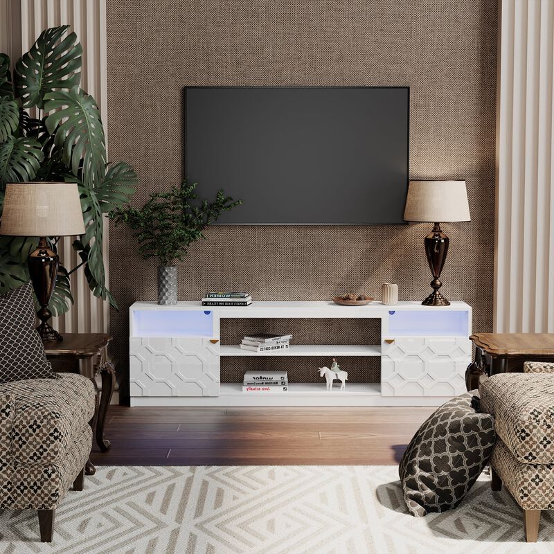 Black TV Stand Fits TVs up to 70 in. to 80 in.