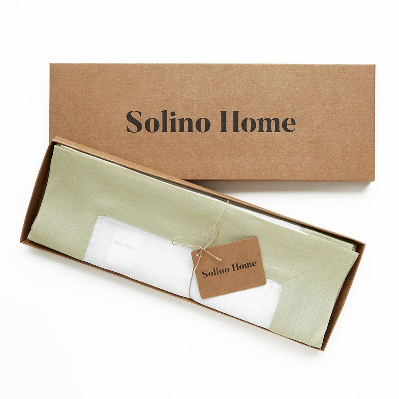Solino Home 100% Pure Linen 14 x 19 Inch Placemats Set of 4 | Contempo