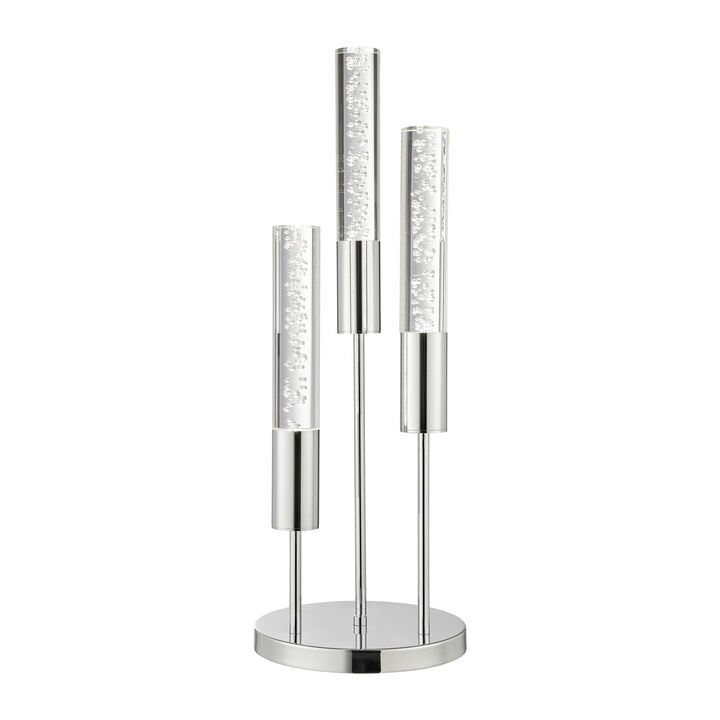 Night tubes Table Lamp Chrome Metal and Acrylic LED Light