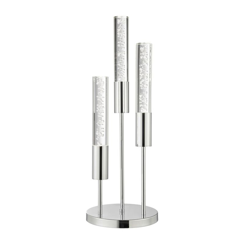 Night tubes Table Lamp Chrome Metal and Acrylic LED Light