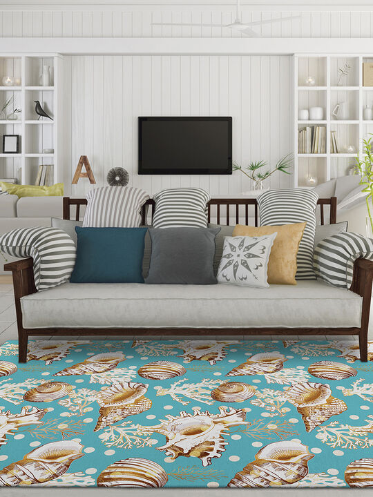 Seabreeze SZ6 Teal 5' x 7'6" Rug