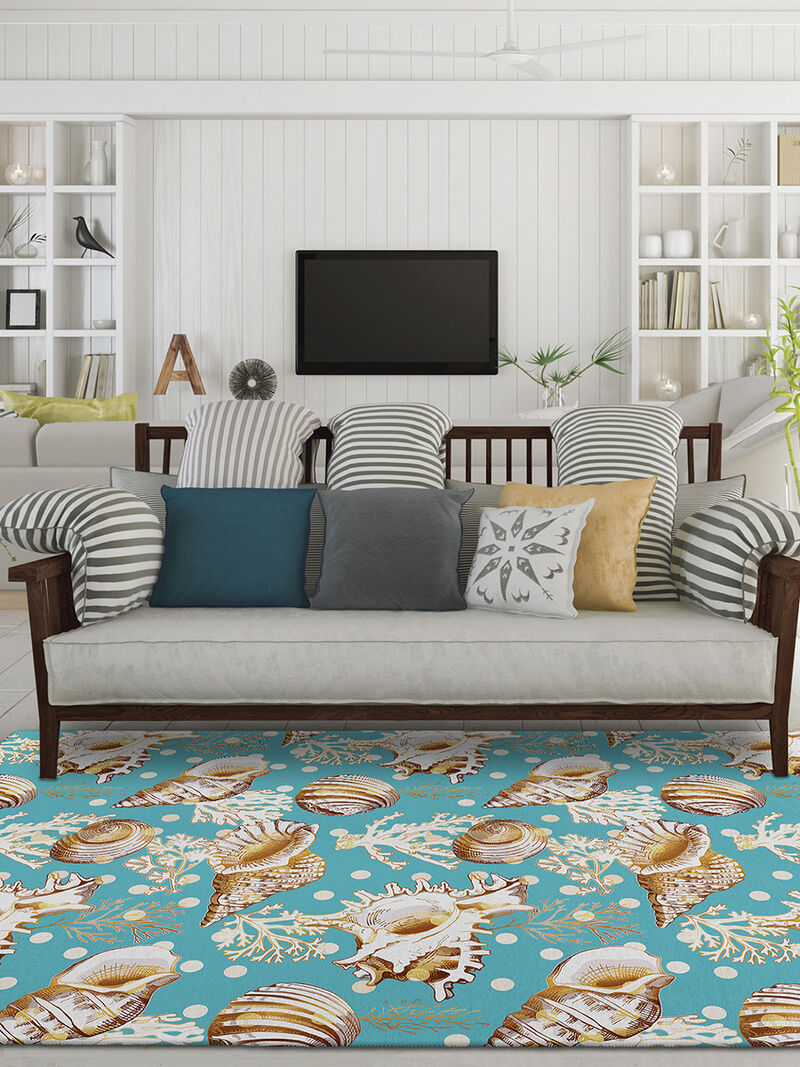 Seabreeze SZ6 Teal 5' x 7'6" Rug