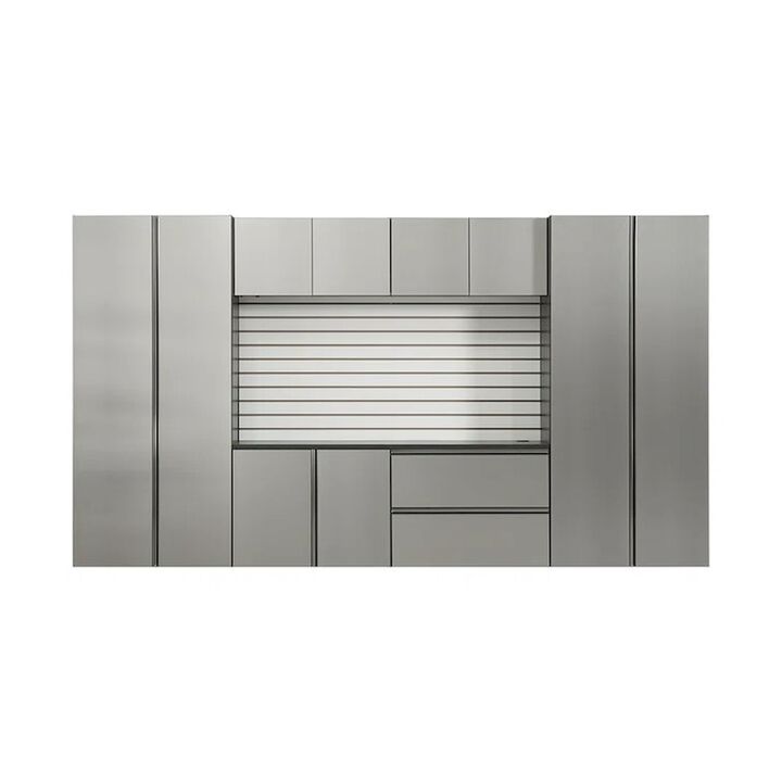 FC Design Garage TECH Series 128 in. W x 72 in. H x 20 in. D Metallic Grey Garage Cabinet Set A (7-Piece) FC Design Garage TECH Series 128 in. W x 72 in. H x 20 in. D Metallic Grey Garage Cabinet Set A (7-Piece)