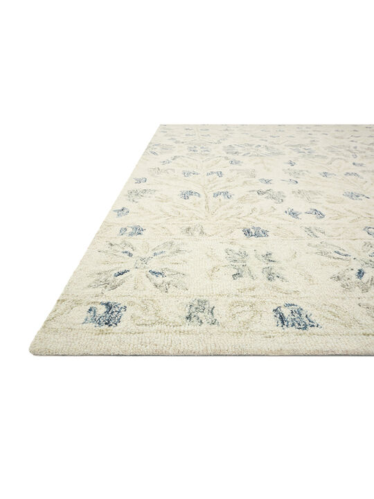 Norabel NOR02 Ivory/Grey 3'6" x 5'6" Rug