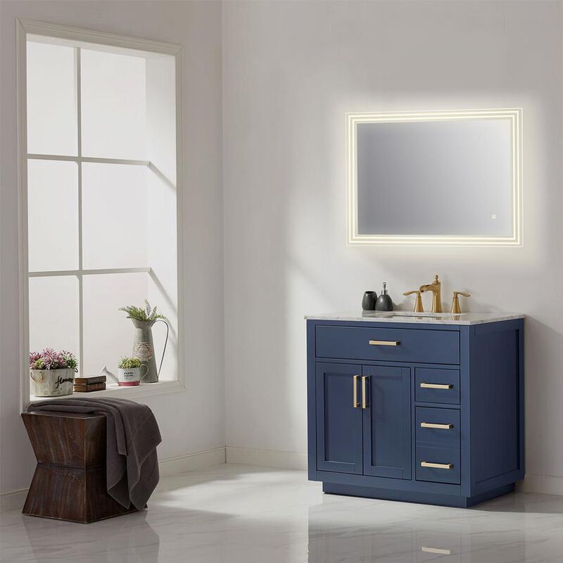 Altair Livorno 36” Rectangle Frameless Modern LED Bathroom Vanity Mirror