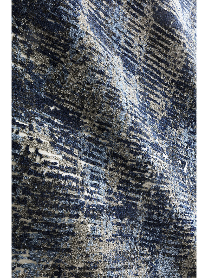 Viera VR09 Dark Blue/Grey 5'3" x 7'7" Rug