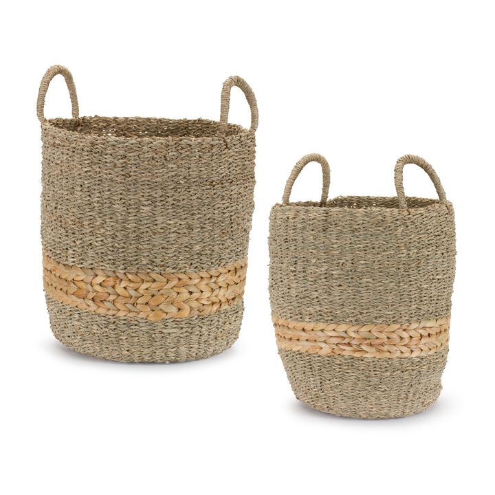 Set of 2 Decorative Storage Baskets for Home Organization and Decor Set of 2 Decorative Storage Baskets for Home Organization and Decor