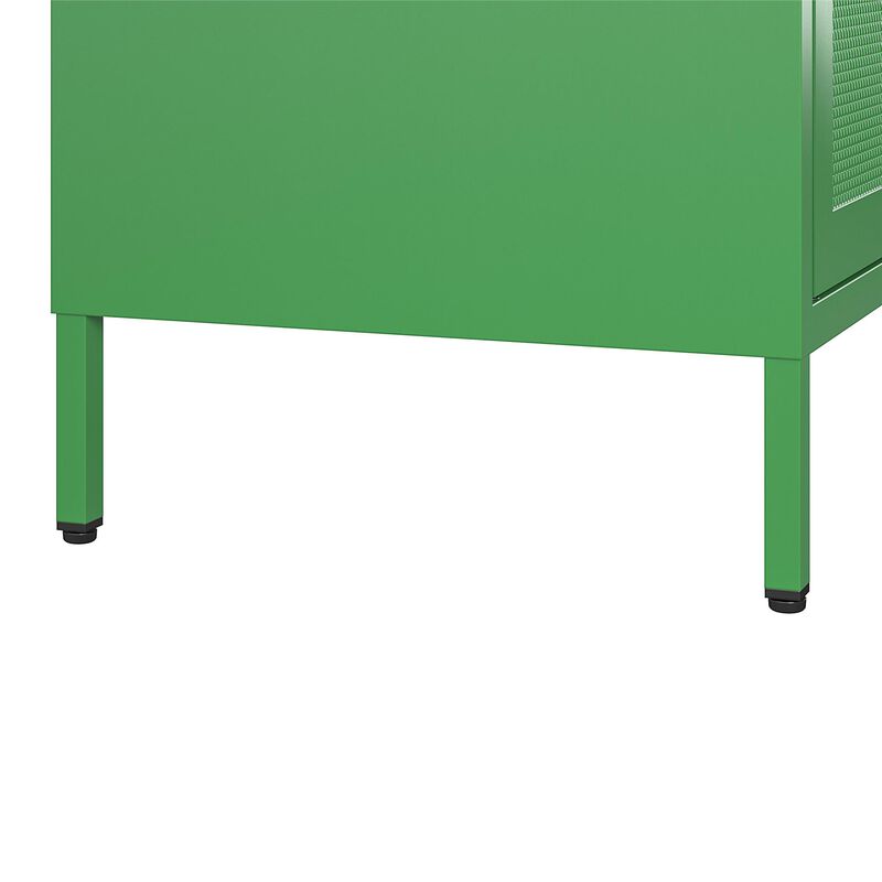 Channing 2 Door Accent Cabinet-Mesh Metal Locker