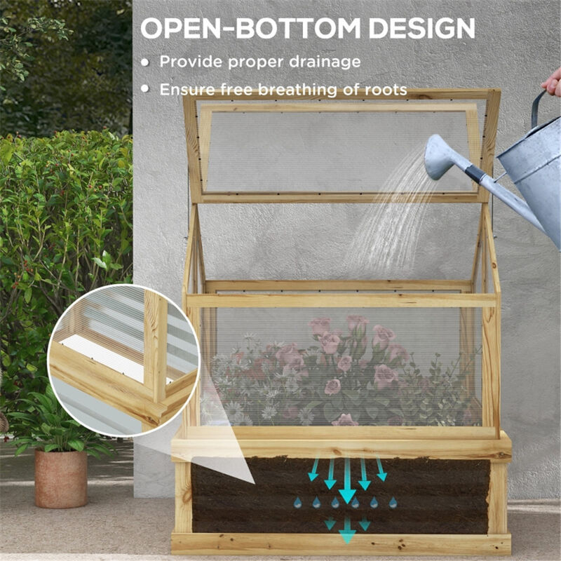 Outdoor Flower Bed Greenhouse for Year-Round Plant Growth