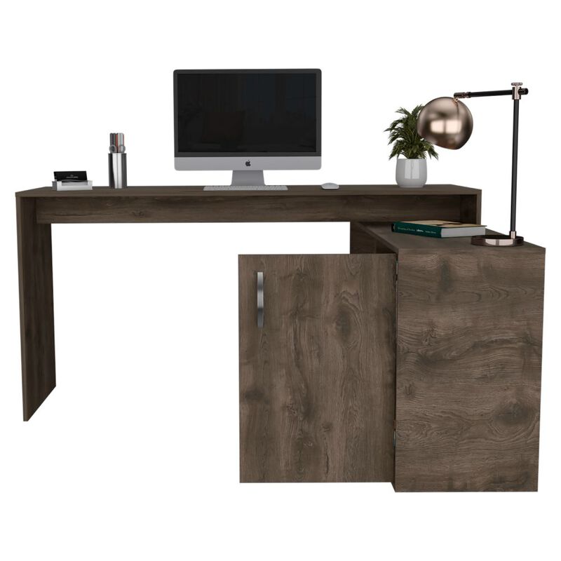 L-Shaped Desk Desti, Office, Dark Brown