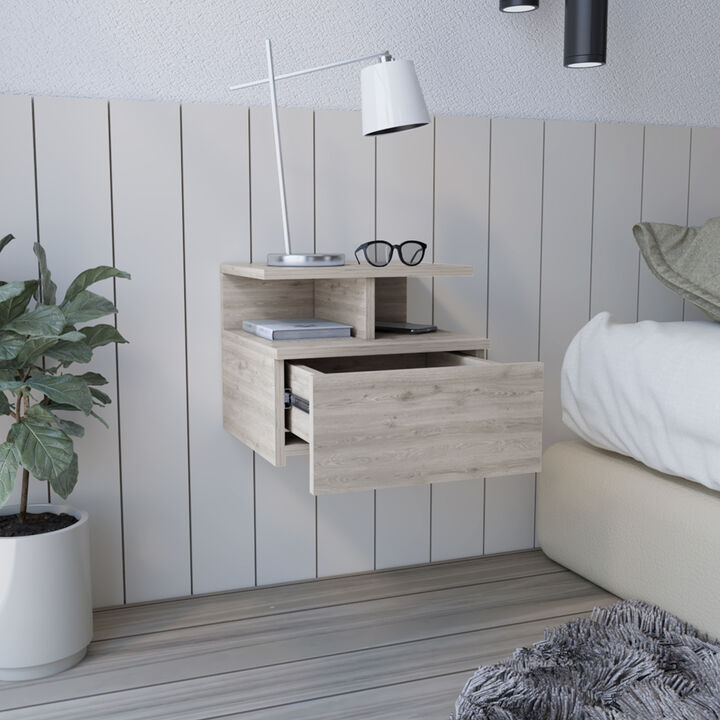 Streamdale Floating Nightstand Flopini, One Drawer, Light Finish