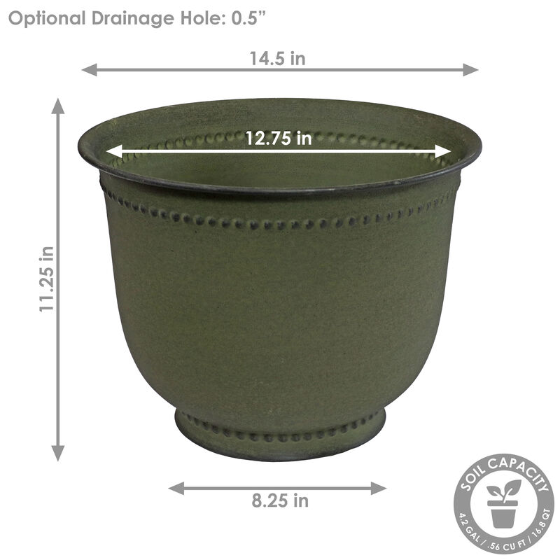 Michael Metal Outdoor Planter Set of 2