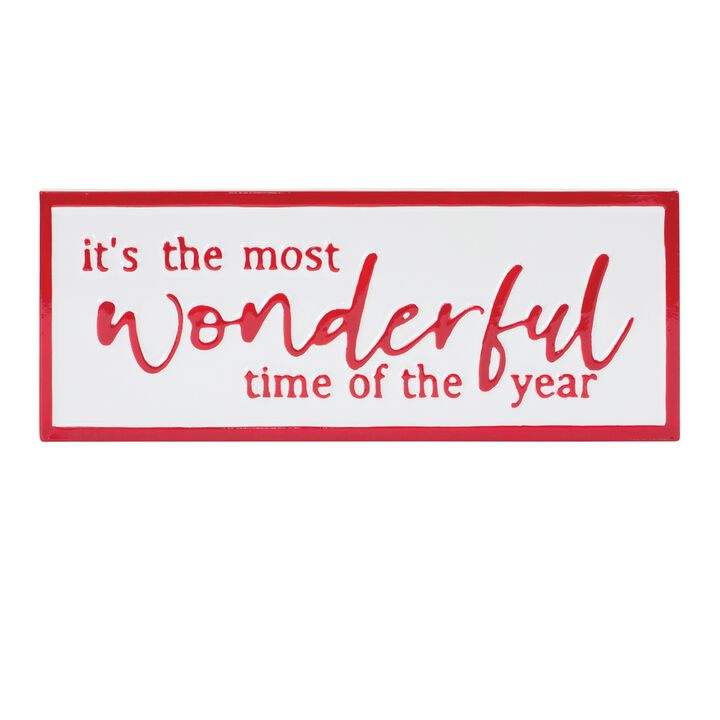 It's the Most Wonderful Time Sign for Christmas and Holiday Décor