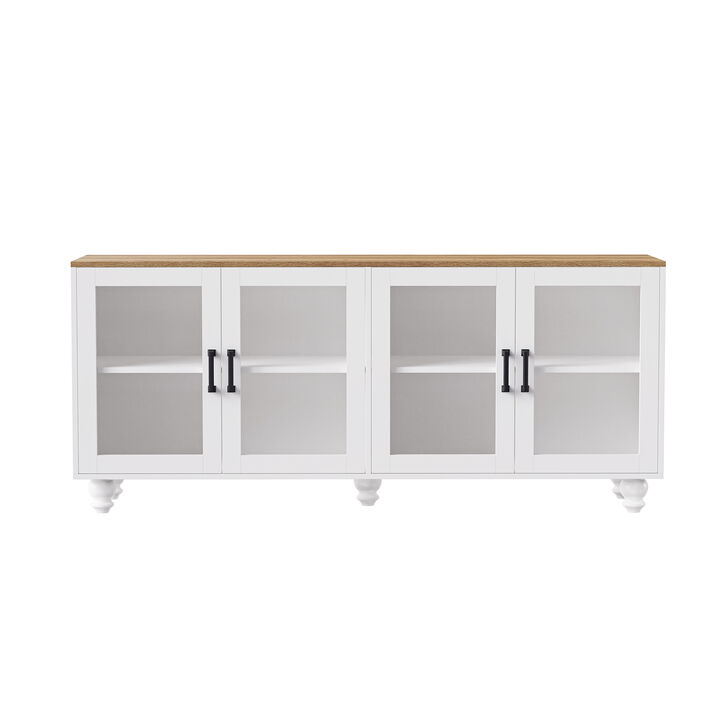 Merax Farmhouse TV Stand Versatile Sideboard Storage Cabinet