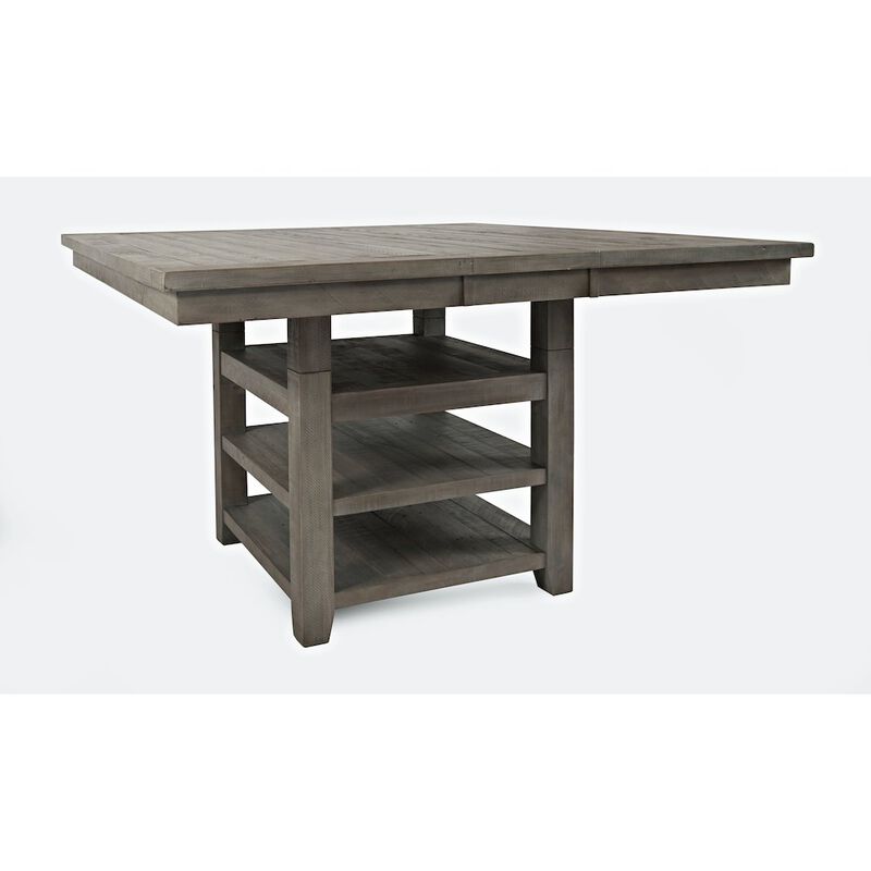 Jofran Outer Banks Reclaimed Pine Adjustable Height 60 Storage Dining Table