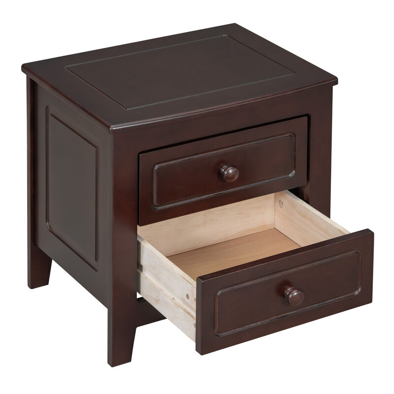 Merax Mid Century Retro 2-Drawer Nightstand